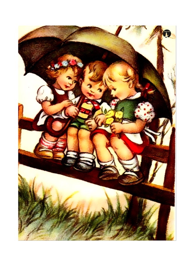 Printed Wall Sticker Multicolour 20cm