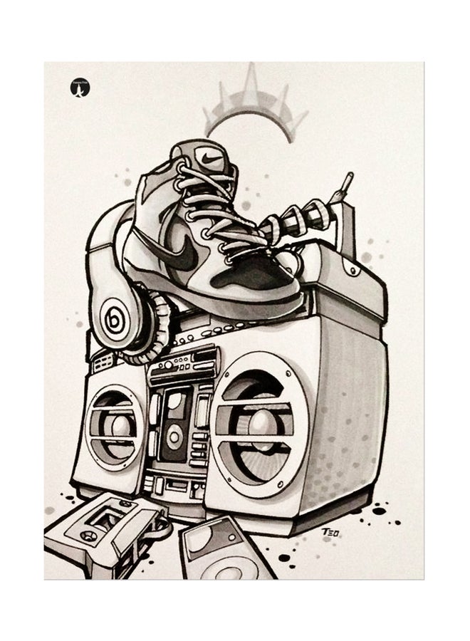 Printed Wall Sticker Multicolour 20cm