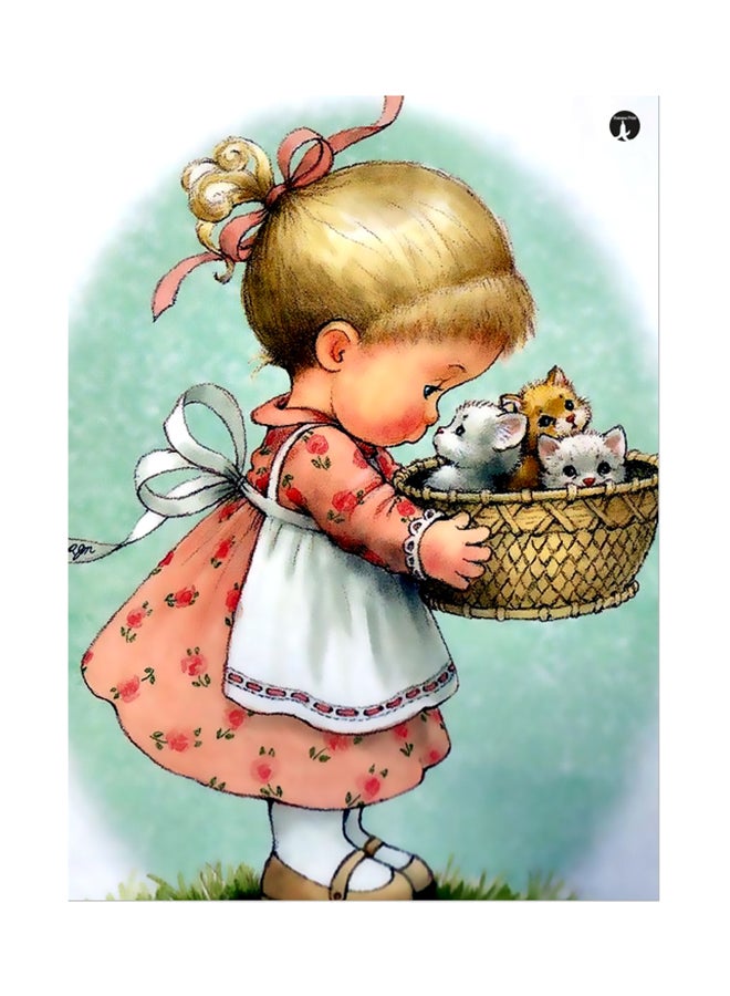 بي بي ملصق جداري مطبوع متعدد الألوان 20سم