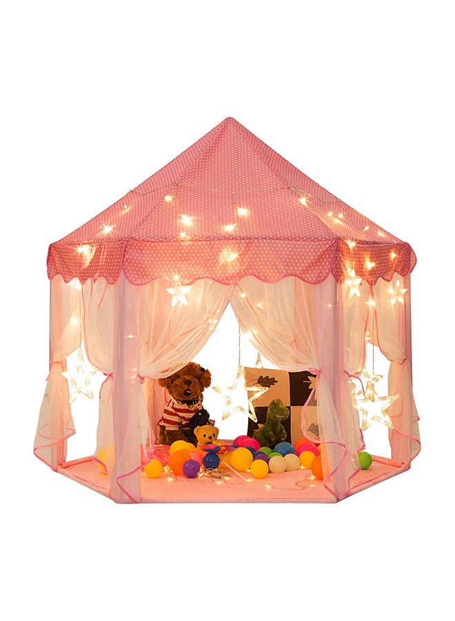 Generic - Princess Castle Play House Game Tent With Star Lights 140x140x135cm - Image 1