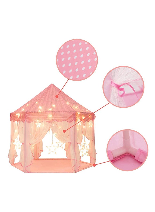 Generic - Princess Castle Play House Game Tent With Star Lights 140x140x135cm - Image 1
