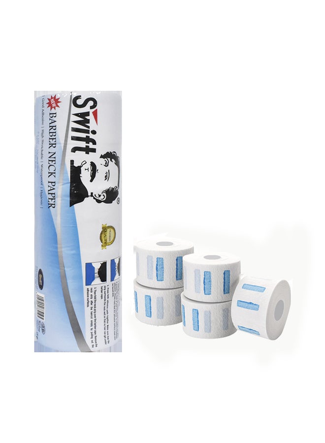 Swift 5-Piece Hair Cutting Disposable Neck Strips White  - Image 1