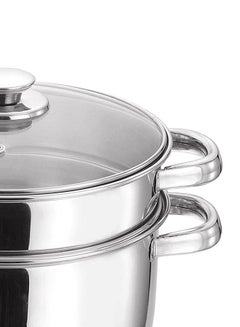 VINOD 2-Tier Stainless Steel Steamer Pan Silver 20cm  - Image 3