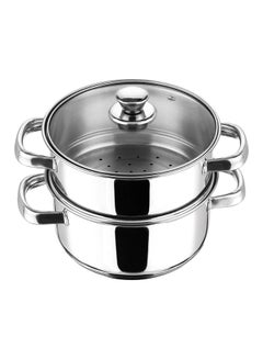 VINOD 2-Tier Stainless Steel Steamer Pan Silver 20cm  - Image 2