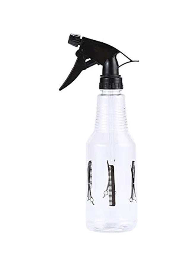 Plastic Mist Sprayer Salon Bottle Clear/Black 600ml
