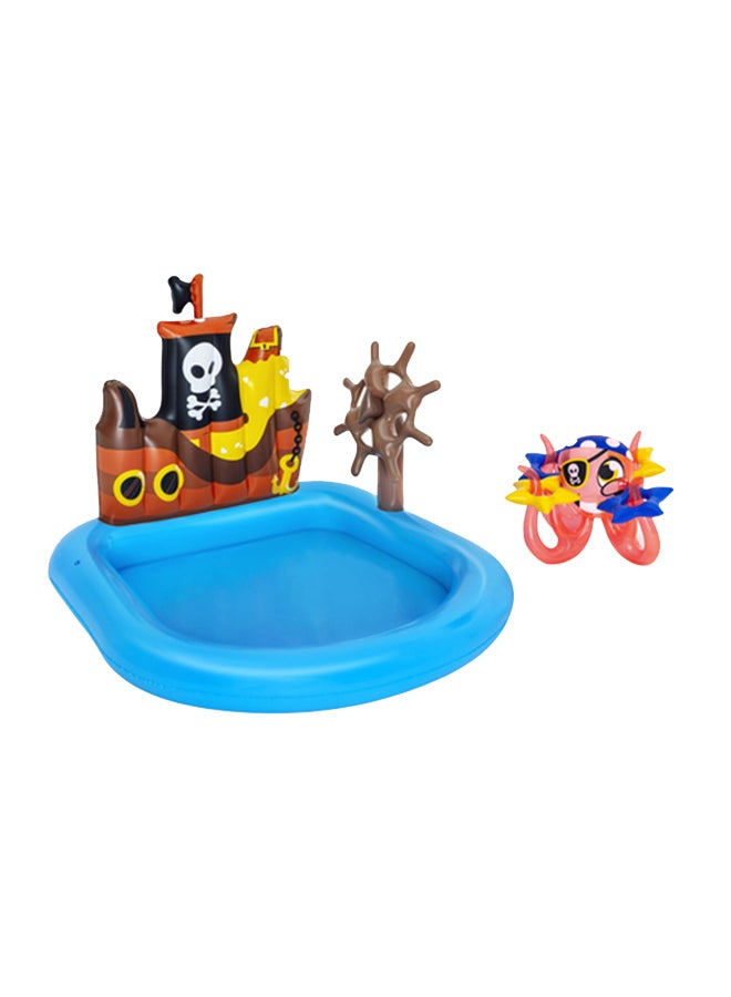 Bestway - Inflatable Ships Ahoy Playecenter Playground - One Pool, One Compass,Four Rings, One Octopus, Repair Patch 140x130x104cm - Image 1