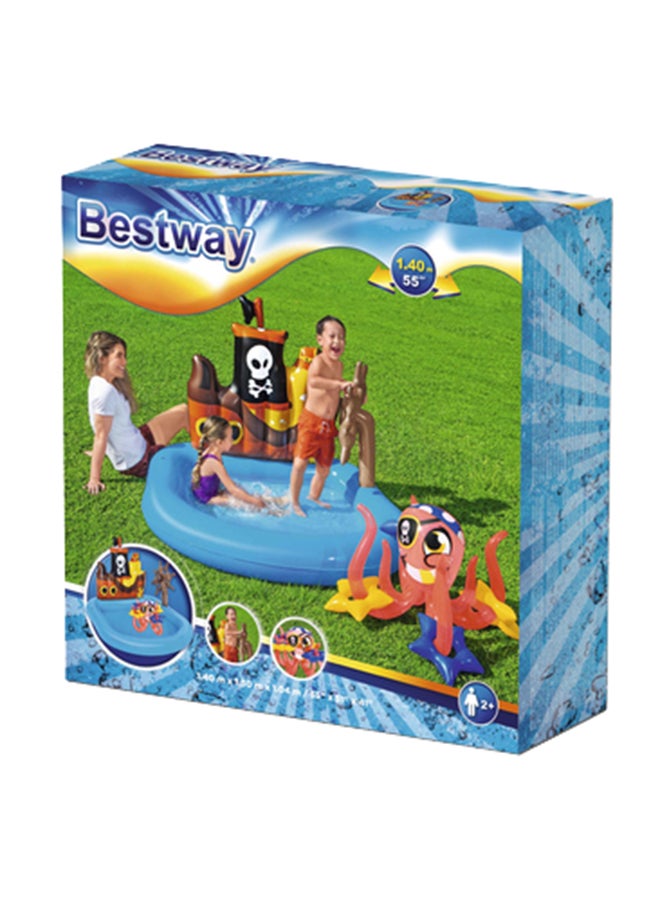 Bestway - Inflatable Ships Ahoy Playecenter Playground - One Pool, One Compass,Four Rings, One Octopus, Repair Patch 140x130x104cm - Image 1