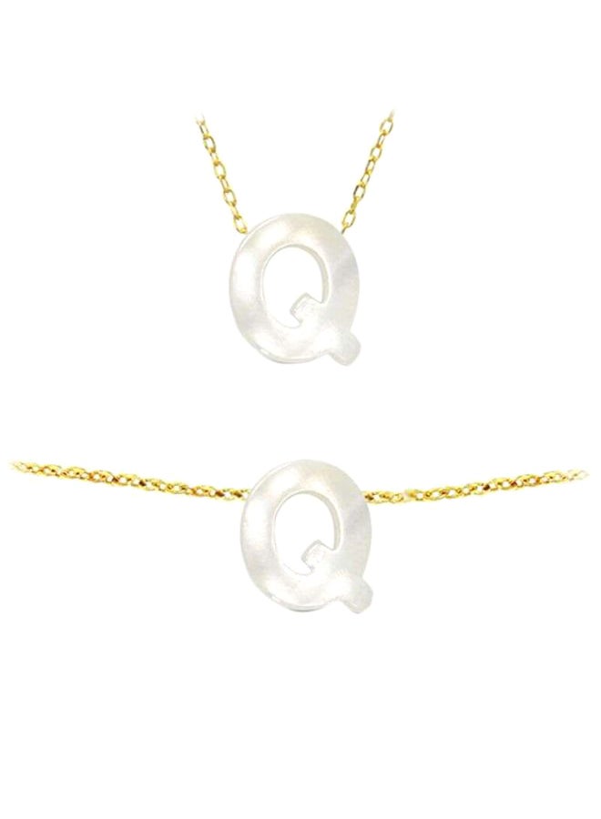 18 Karat Gold Q Pearl Jewellery Set