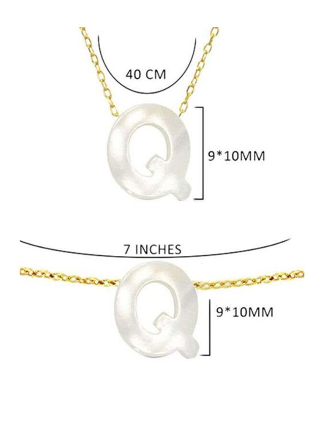 18 Karat Gold Q Pearl Jewellery Set