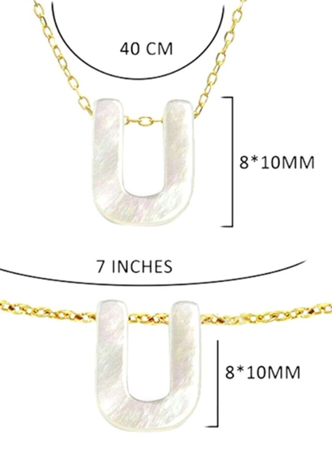 Vera Perla - 18 Karat Gold U Pearl Jewellery Set - Image 1