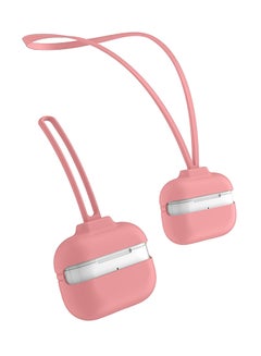 INEIX Protective Case Cover For Apple AirPods Pro With Hand And Neck Strap Mat Pink  - Image 5