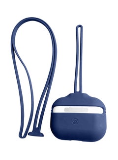 INEIX Protective Case Cover With Hand And Neck Strap For Apple AirPods Pro Dark Blue  - Image 4