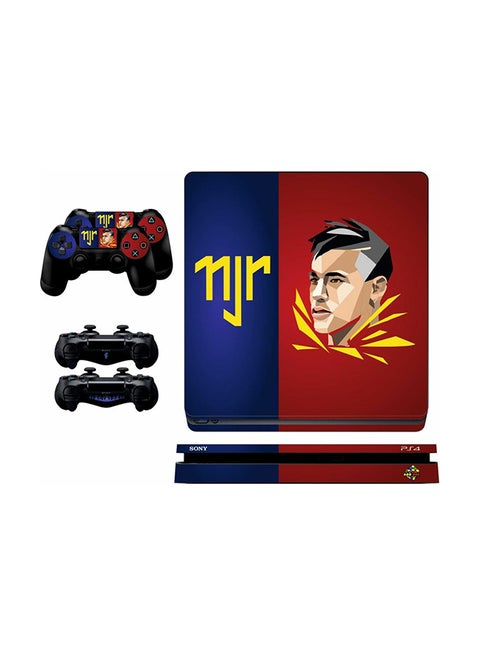 3-Piece Skin Sticker Cover For PS4 Slim And 2 Controller Set