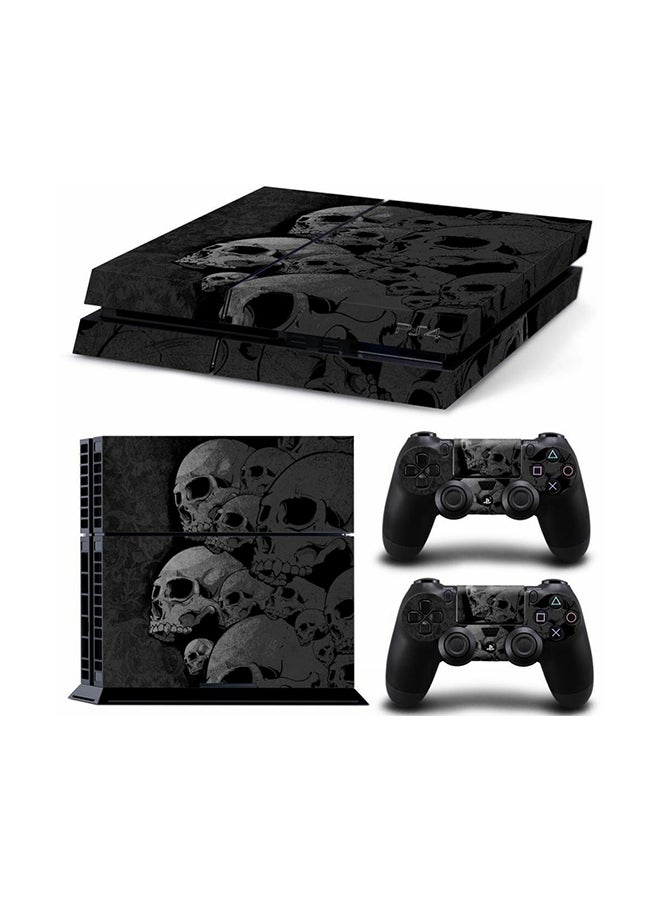 SEEKYOU SEEKYOU 3-piece Skull Printed Gaming Console And Controller Skin Sticker Set For Playsta N39931171A