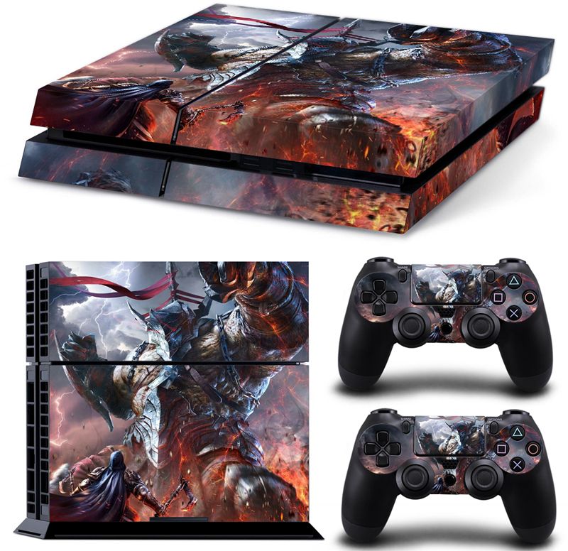 3-Piece Assassins Creed Printed Gaming Console And Controller Skin Sticker Set For PlayStation 4