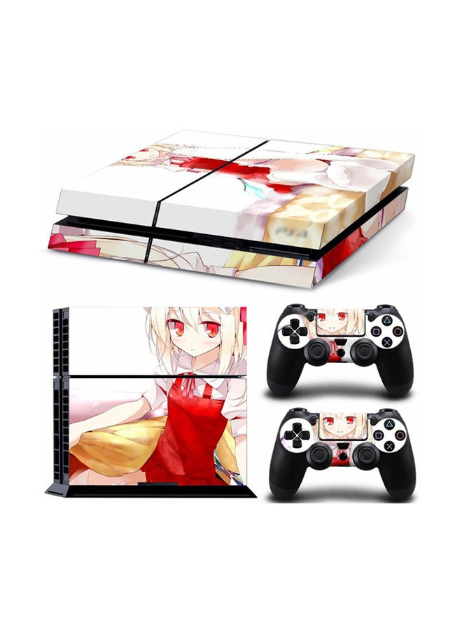 3-Piece Animation Movie Printed Gaming Console And Controller Skin Sticker Set For PlayStation 4