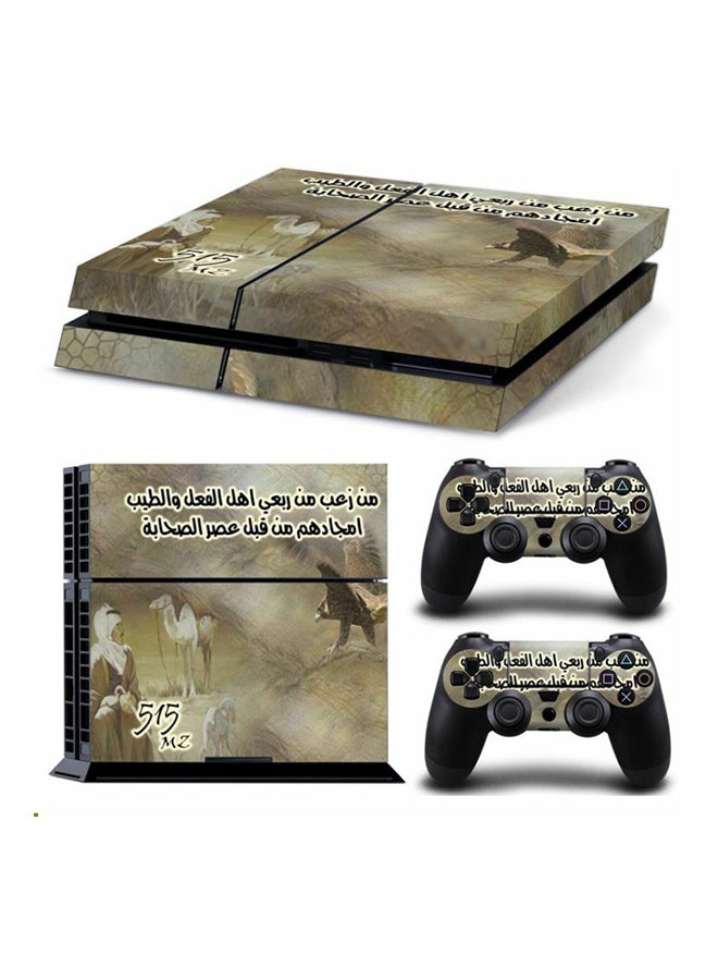 3-Piece Set Ferrari Car Printed Gaming Console And Controller Skin Sticker For PlayStation 4