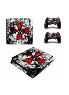 3-Piece Customized Umbrella Printed Gaming Console And Controller Skin Stickers Set For Sony PlayStation 4