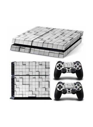 3-Piece Simple 3D Printed Gaming Console And Controller Skin Stickers Set For Sony PlayStation 4 - v1600672177/N39931621A_1