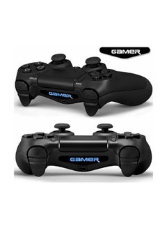 Vinyl Decal 3-Piece Two Gamer Logo DUALSHOCK 4 Design Printed Gaming Console Skin Sticker And 2 Controller Cover Decals Set For PlayStation 4  - Image 1