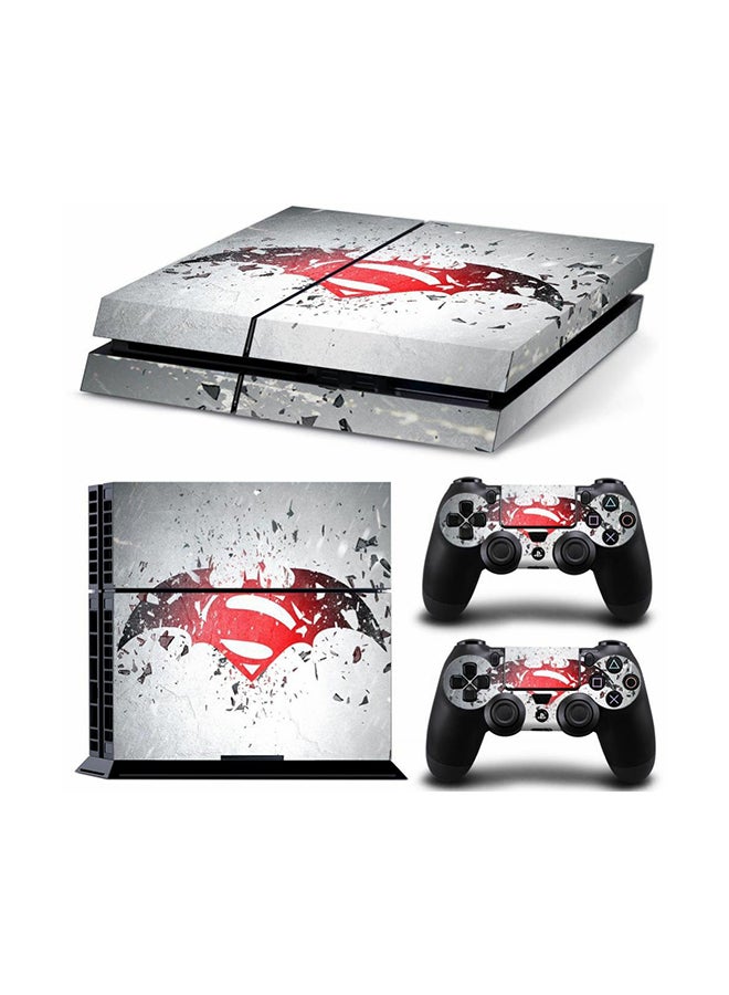 3-Piece Superman Console And Controller Sticker Set For PlayStation 4