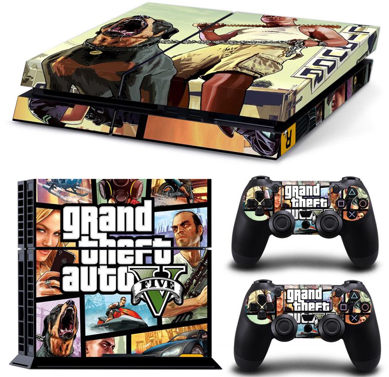 طقم ملصقات حماية لجهاز الألعاب بلايستيشن 4 وذراعي التحكم من 3 قطع، طراز Tn-ps4-1566