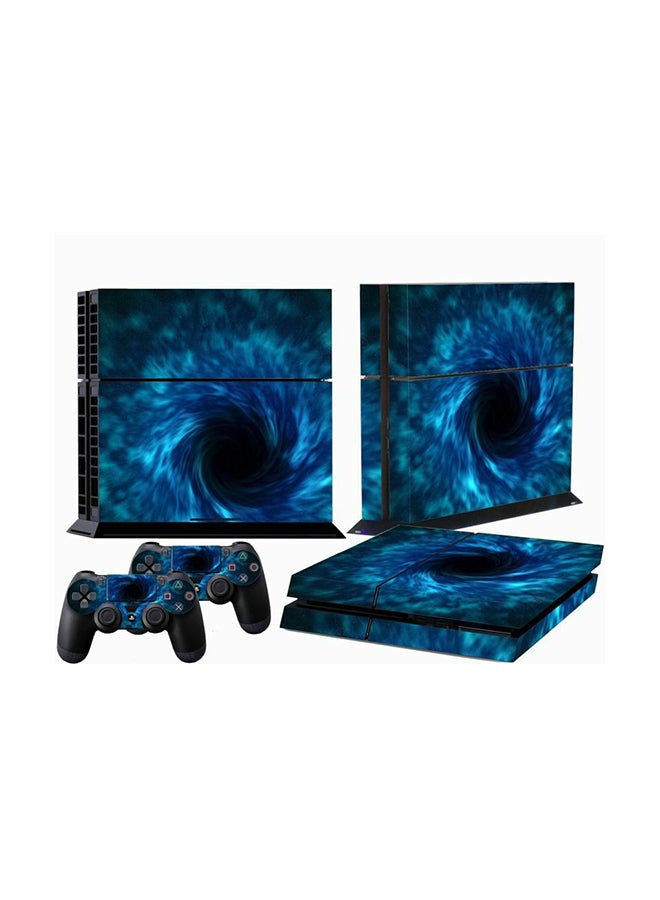 Decalac 3-Piece Skin Sticker Cover For PS4 And 2 Controller Set , Swirl Vinyl