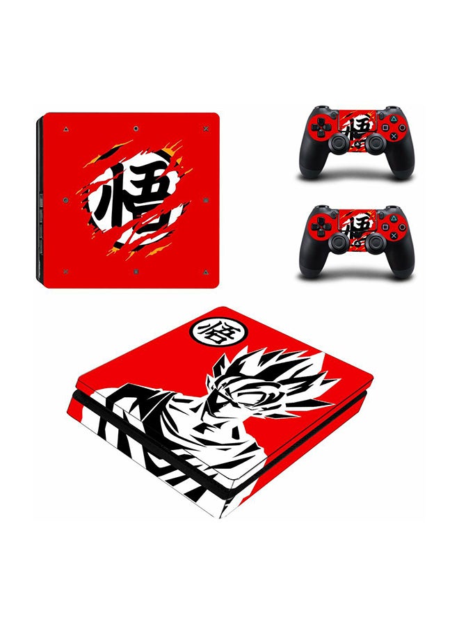 Dragon Ball Z Red PlayStation 4 Slim Vinyl Skin Sticker Decal