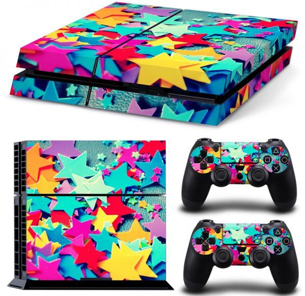 Decalac 3-Piece Skin Sticker Cover For PS4 And 2 Controller Set , Tn-ps4-1528 - Image 2
