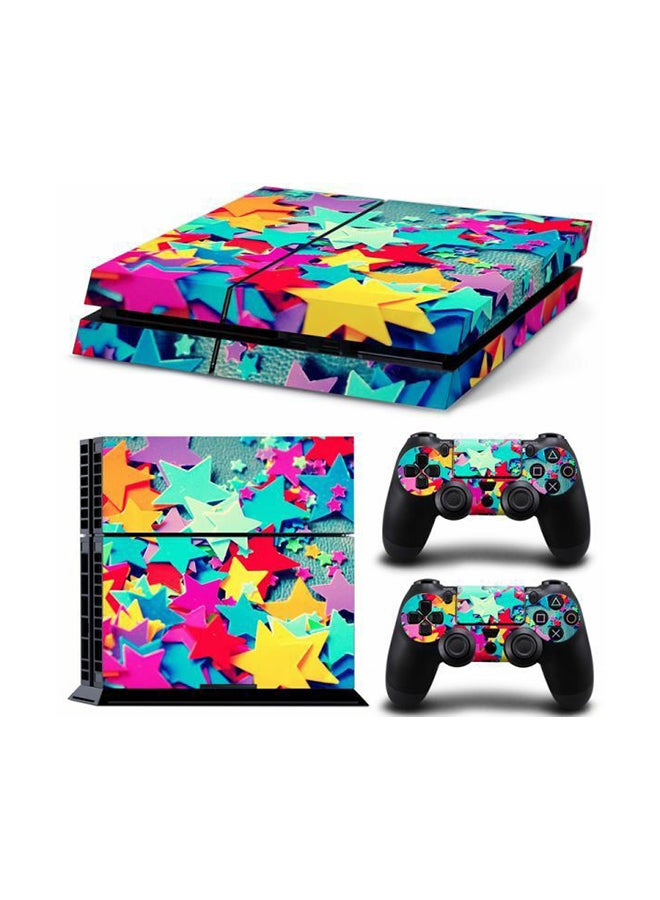 Decalac 3-Piece Skin Sticker Cover For PS4 And 2 Controller Set , Tn-ps4-1528 - Image 1