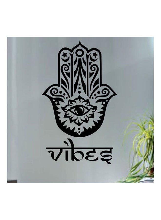 Zen Vibes Wall Sticker Black 116x52cm