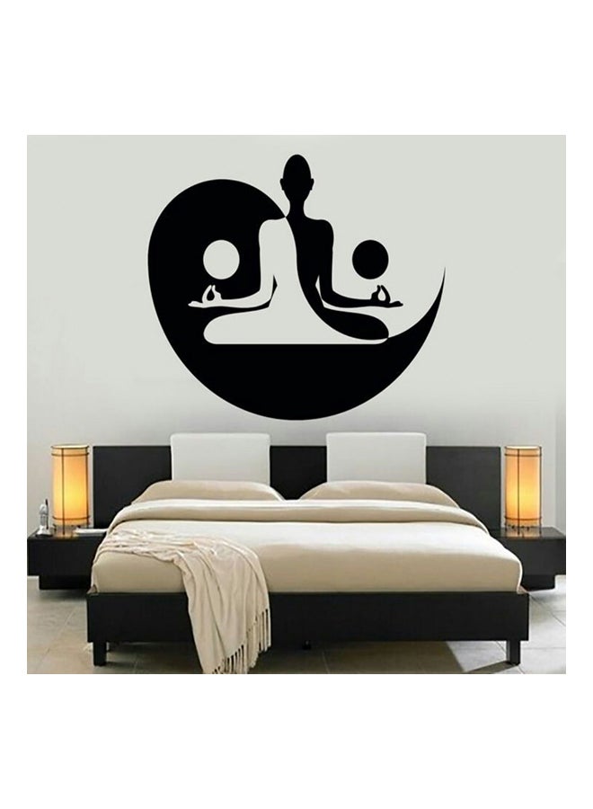 Yoga Harmony Wall Sticker Black 100x105cm