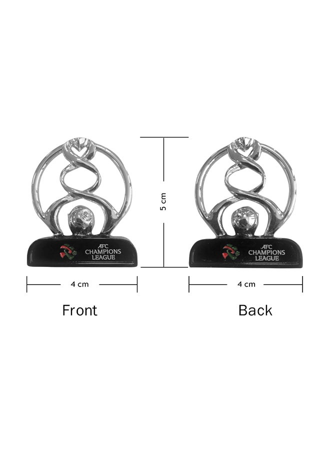 AFC Asian Champions League Rotating 3D Sports Souvenir Football Trophy Silver 5x4cm