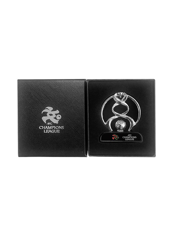 AFC Asian Champions League Rotating 3D Sports Souvenir Football Trophy Silver 5x4cm