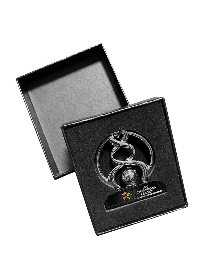 AFC Asian Champions League Rotating 3D Sports Souvenir Football Trophy Silver 5x4cm