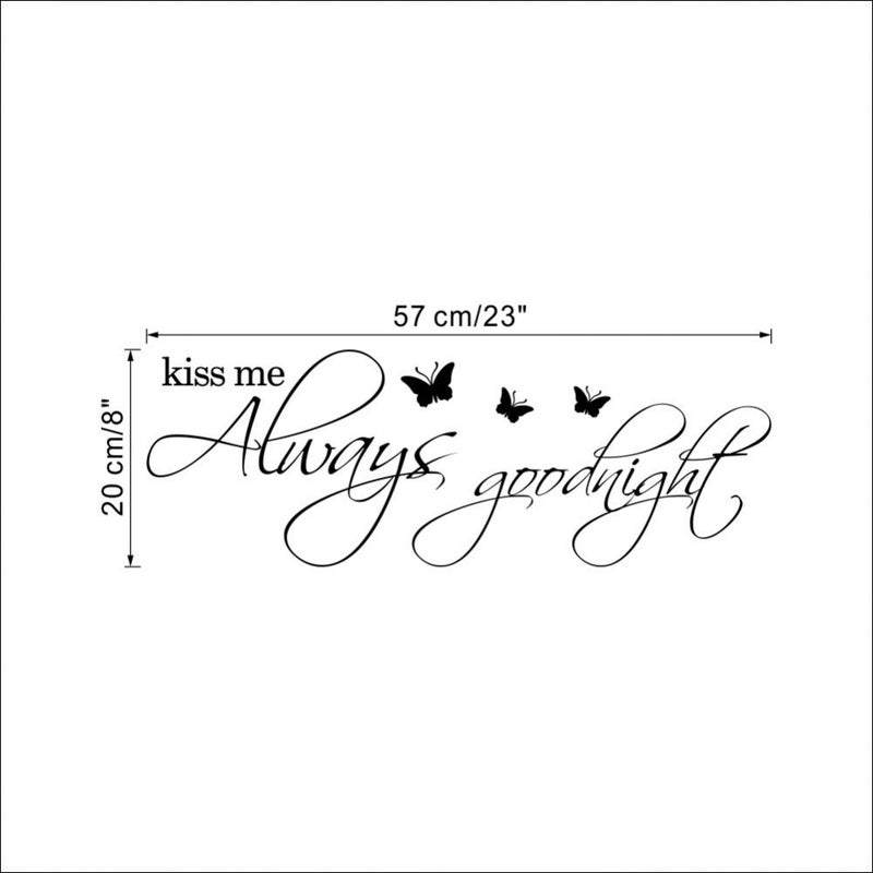 Words Quotes Letters & Numbers Wall Stickers Removable Waterproof Wall Sticker Bedroom Living Room Sitting Room Bathroom Black 20x55cm - Image 4