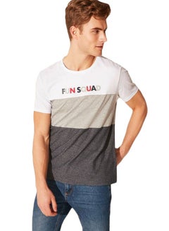 Fun Squad Printed T-Shirt White/Grey/Red