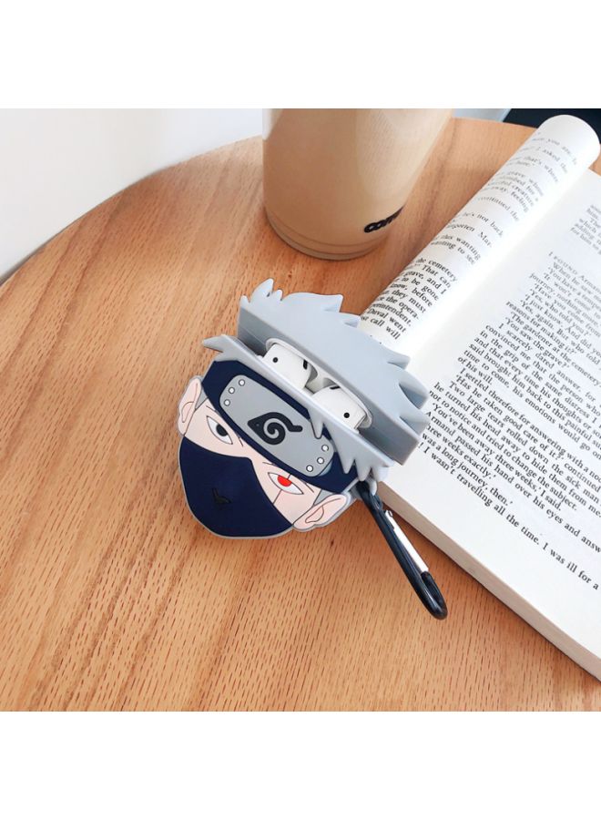 Beauenty Kakashi Designed Case Cover With Carabiner For Apple AirPods 1/2 Grey/Blue/Skin  - Image 4