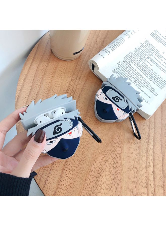 Beauenty Kakashi Designed Case Cover With Carabiner For Apple AirPods 1/2 Grey/Blue/Skin  - Image 5