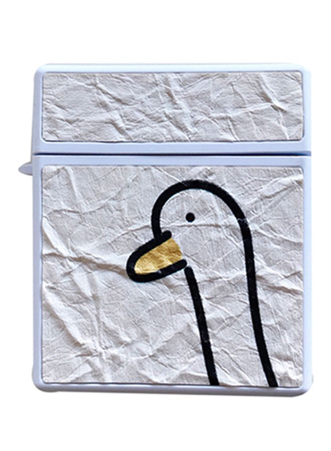 بيوينتي غطاء حماية مزين بطبعة لسماعات أبل آير بودز 1/ 2 أبيض/أسود/أصفر - Image 1