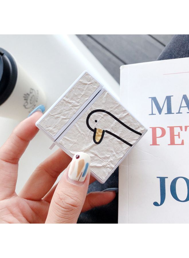 بيوينتي غطاء حماية مزين بطبعة لسماعات أبل آير بودز 1/ 2 أبيض/أسود/أصفر - Image 3