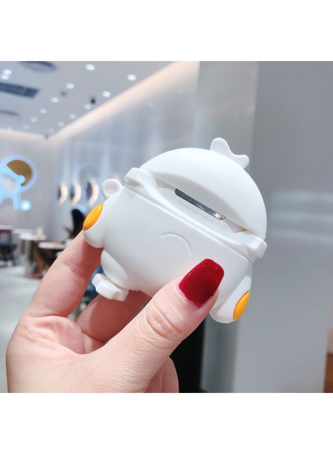 بيوينتي غطاء حماية واقٍ بتصميم شخصية كرتونية لسماعة أبل آيربودز 1/ 2 أبيض/أصفر/أسود - Image 2