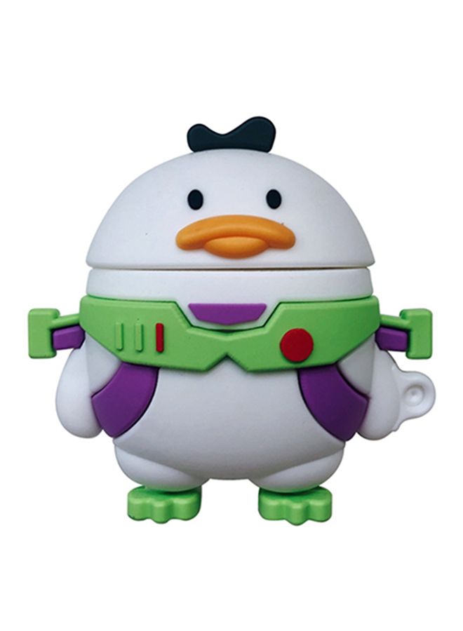 Beauenty Cartoon Printed Case Cover With Carabiner For Apple AirPods 1/2 White/Green/Purple - Image 1