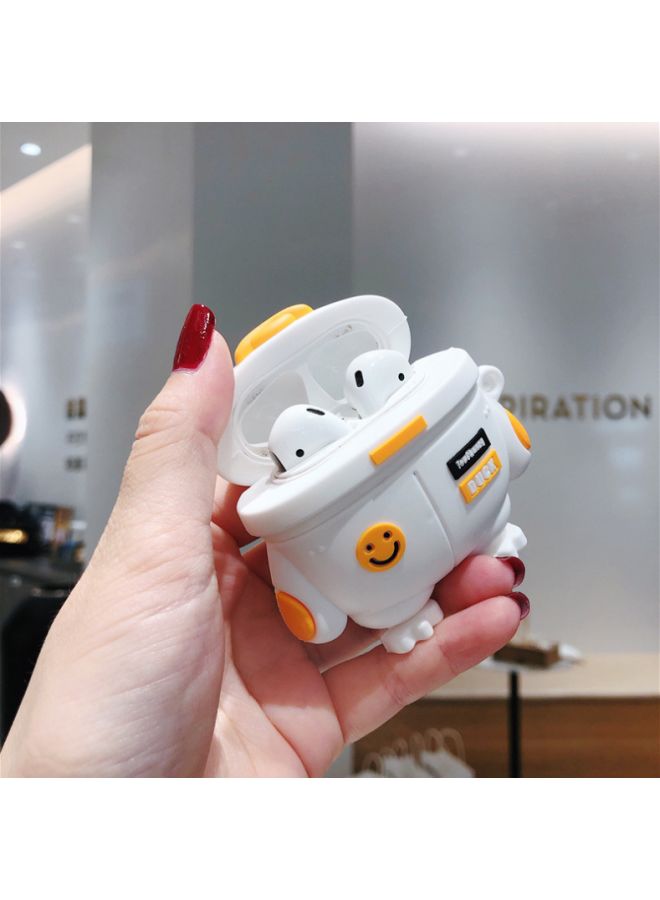 بيوينتي غطاء حماية واقٍ بتصميم شخصية كرتونية لسماعة أبل آيربودز 1/ 2 أبيض/أصفر/أسود - Image 4