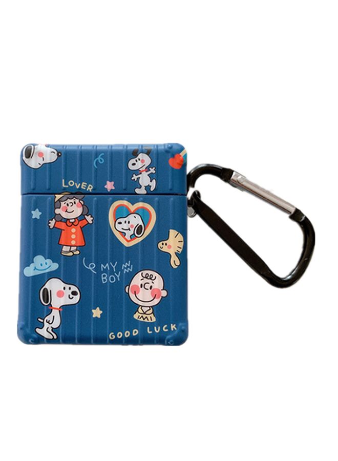 بيوينتي غطاء حماية واقِِ بطبعة رسومات كارتونية لعلبة شحن سماعات أبل آيربودز 1/2 أزرق/أبيض/أحمر - Image 1