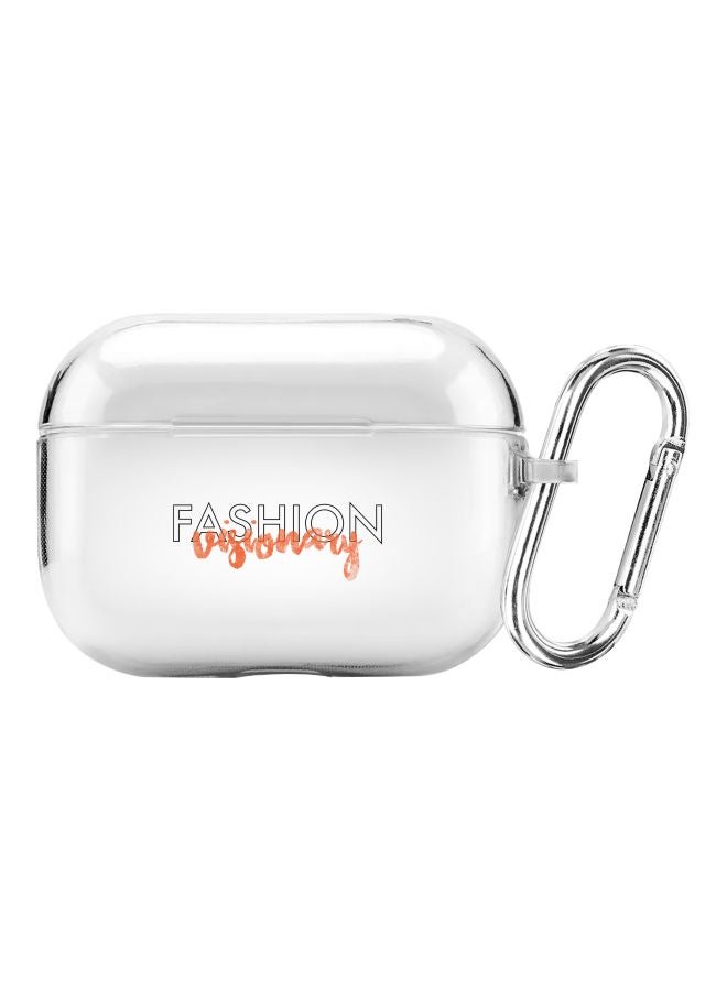 Stylizedd Classic Series Fashion Visionary Printed Case With Carabiner For Apple AirPods Pro Clear/Black/Pink - Image 1