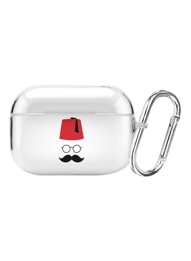 Stylizedd Designer Classic Clear printed Case For Apple AirPods Pro Soft TPU Gel Thin Transparent Flexible Cover Clear/Red/Black  - Image 1
