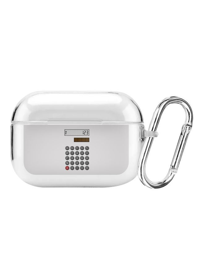Stylizedd Classic Series Calculator Printed Case Cover With Carabiner For Apple AirPods Pro Clear/White/Grey - Image 1