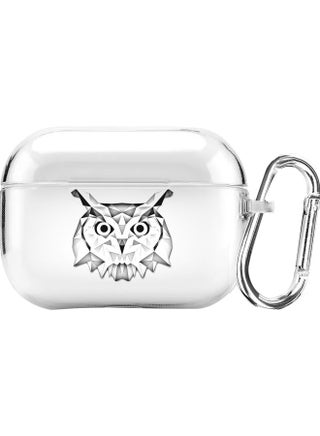 Poly Owl Printed Protective Cover With Carabiner For Apple AirPods Pro Clear/Black/Grey - v1600688254/N40575266A_1
