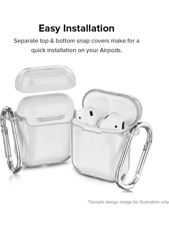 Stylizedd Classic Clear Series Best Dad Cup Printed Case Cover With Carabiner For Apple AirPods 1/2 Clear/Yellow/Red  - Image 4